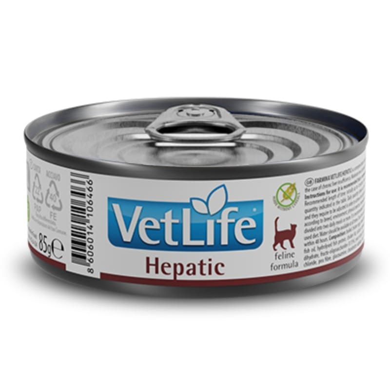 Farmina Vet Life Hepatic veterinārie konservi kaķiem aknām 85 g